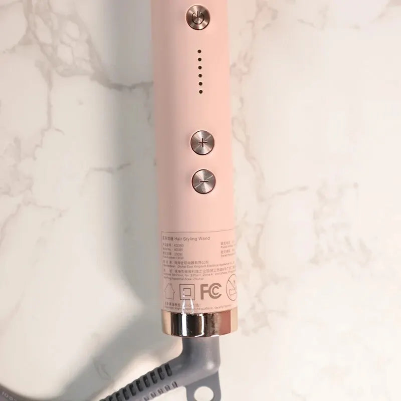 KSKIN 2-in-1 Hair Straightener Brush - Ionic Ceramic Hair Flat Iron Comb,Pink