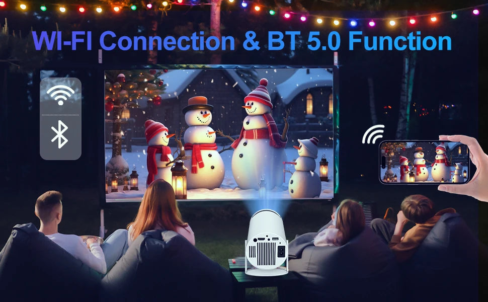 Magcubic HY300 Pro Projector 290ANSI Native 720P Wireless Screen Mirroring System Dual Band WiFi Hi-chip A3100 for Home Theater - trendingshoping.com