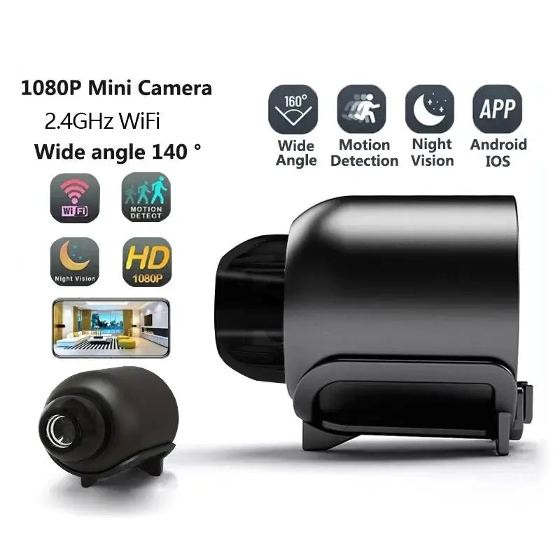 New X5Mini Night Vision 1080P Wireless Surveillance Camera Lightweight Clear Portable Motion Detection Premium Quality - trendingshoping.com