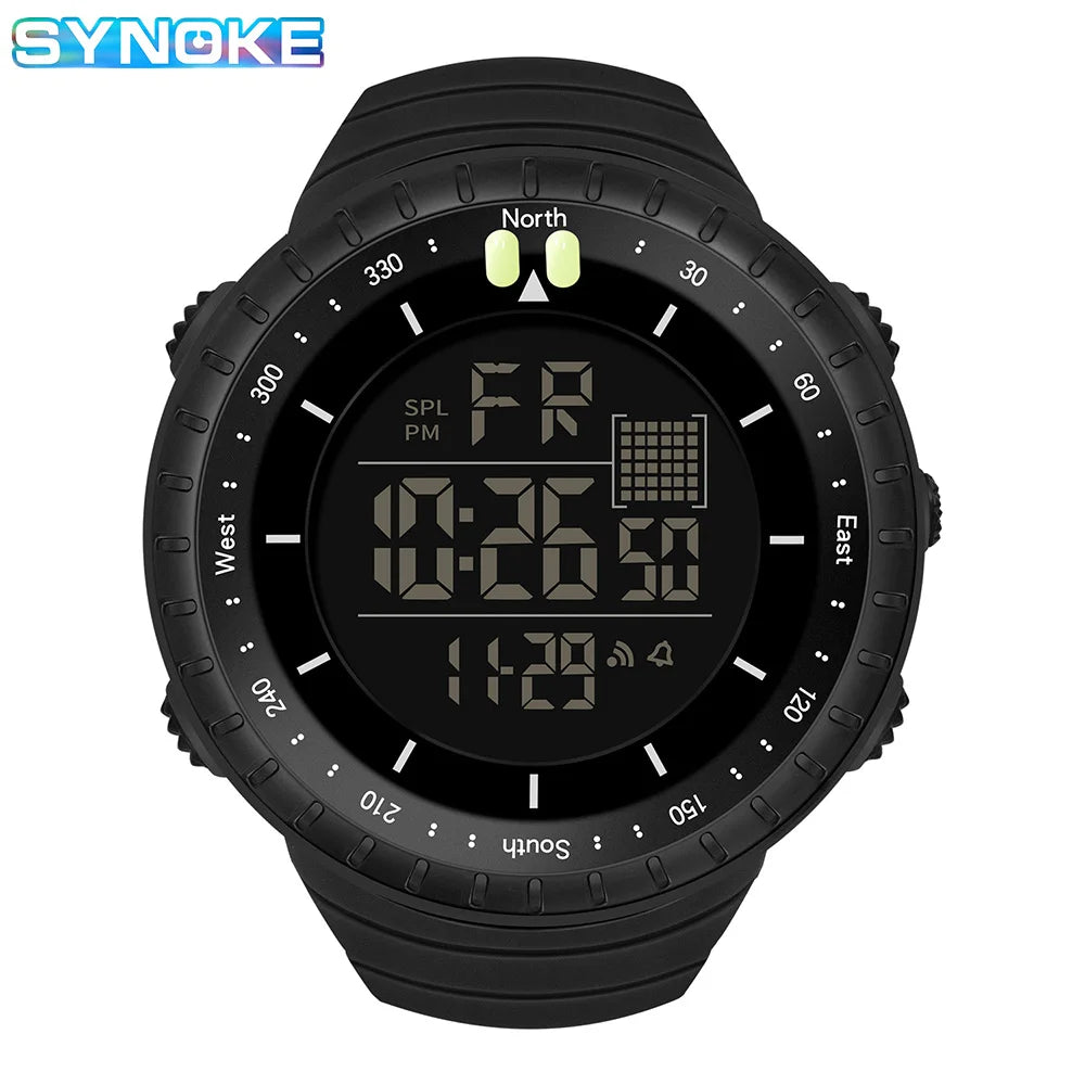 SYNOKE Men's Waterproof Digital Military Sports Watch