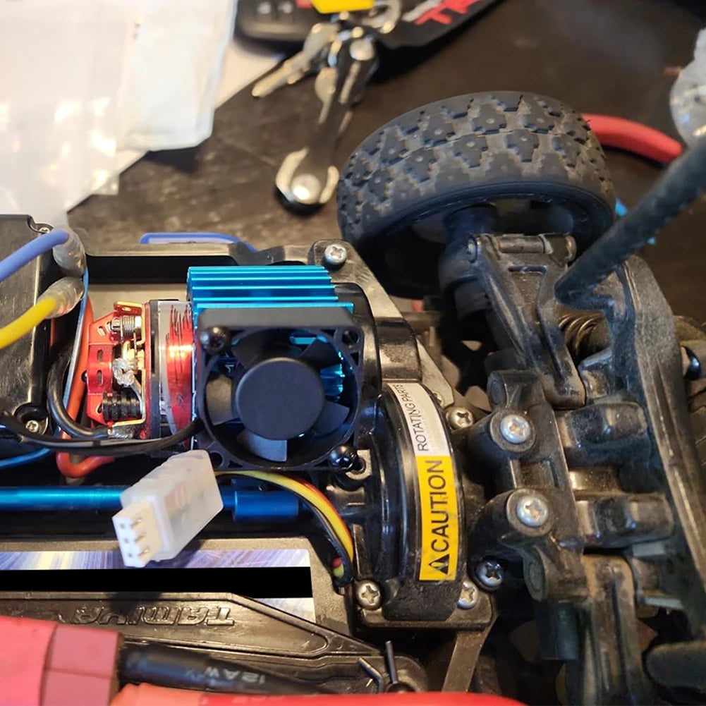 RC 380 390 2838 2845 2847 Brushless Motor RC Motor Fan Aluminum Cover Heat Sink with Cooling Fan for 1/14 1/16 1/18 RC Car - trendingshoping.com