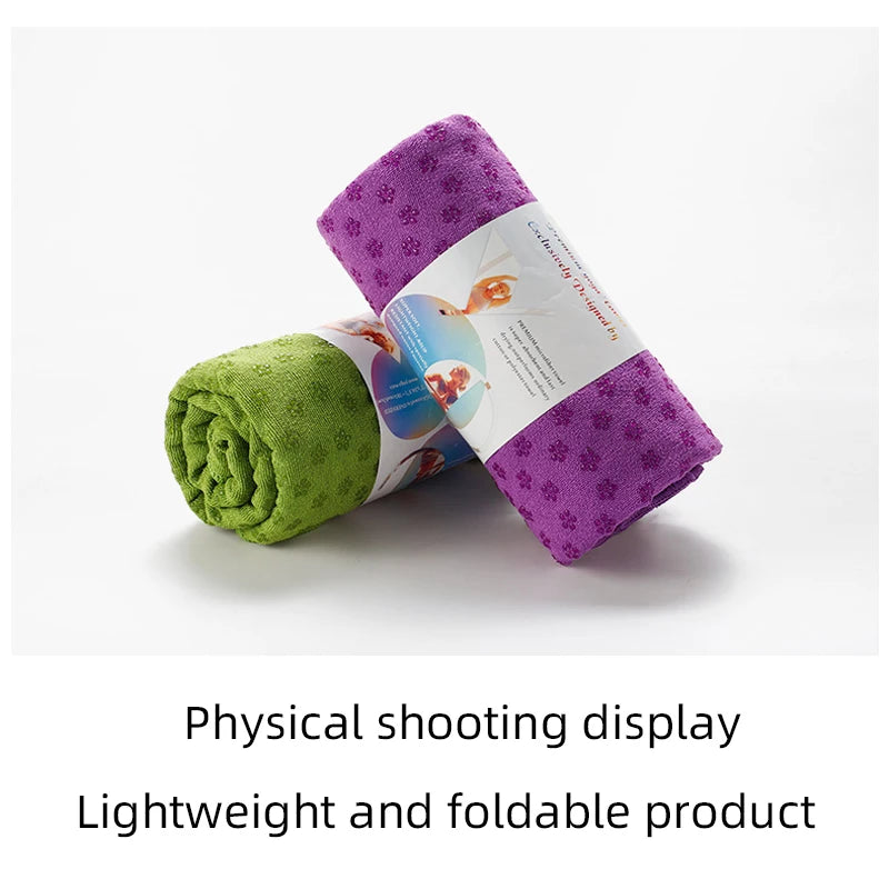 Yoga Mat Towel Non Slip Absorbent Hot Yoga Towel with Grip Points for Pilates Fitness