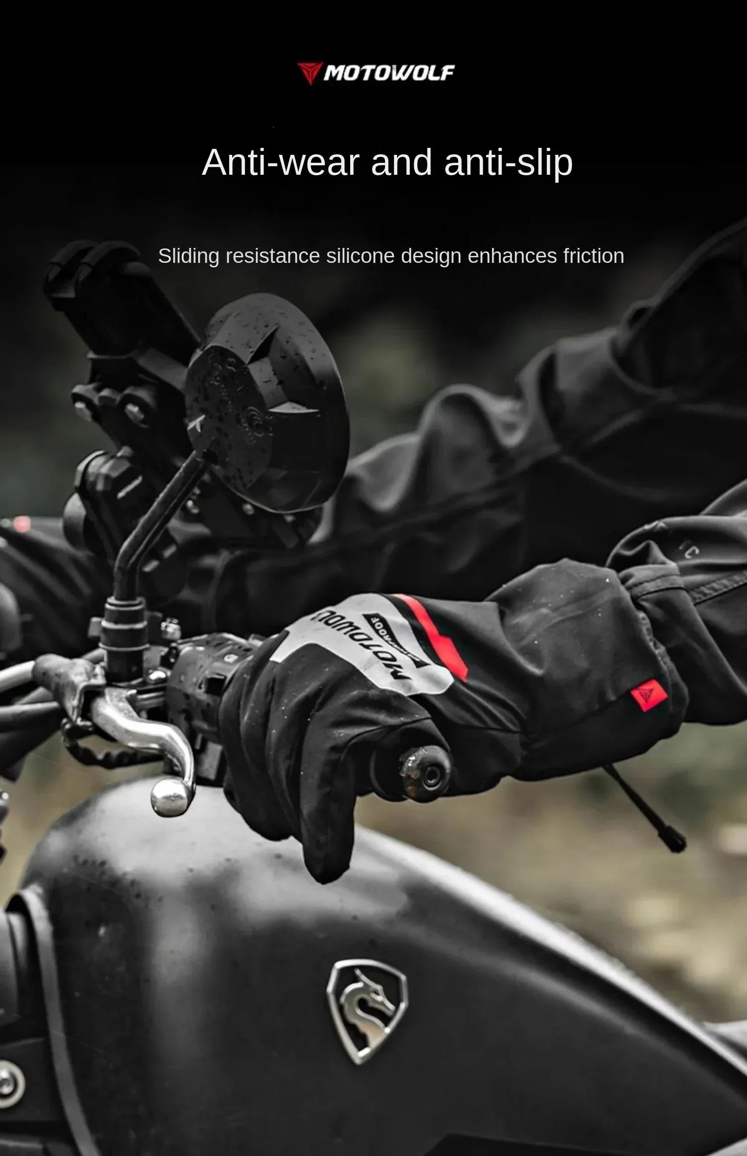 Autumn Winter Motorcycle Riding Gloves Waterproof Rainproof Cover Windproof Warm Motorbiker Racing Rider Accessories Men Women