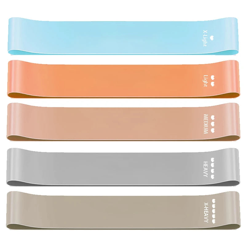 Resistance Loop Exercise Bands 5 Different Resistance Levels Elastic Band for Arm Leg Stretching and Strength Training