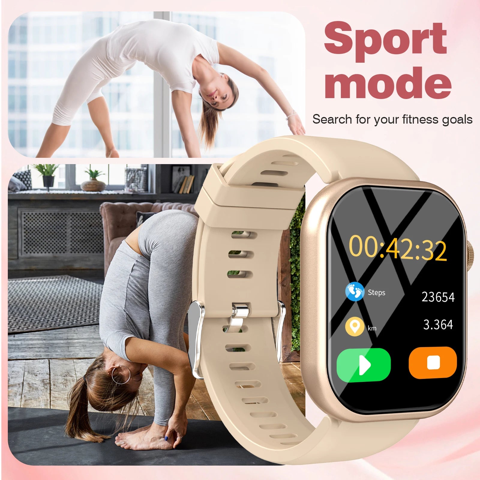 Smart Watch for Men & Women – Wireless Calling/Dial, App Notifications, Sports Fitness Watch for iPhone & Android