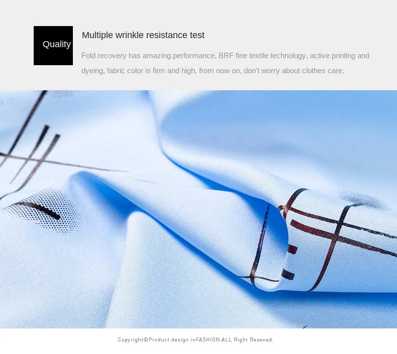 Men's Slim Fit Dress Shirt Non Iron Anti Wrinkle Plaid Business Casual Long Sleeve