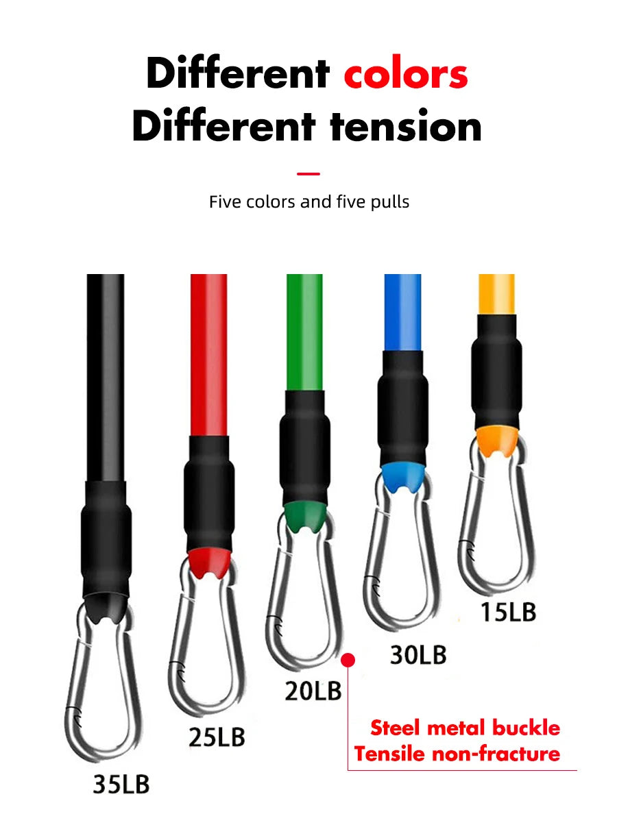 Exercise Resistance Bands Set for Strength Training at Home