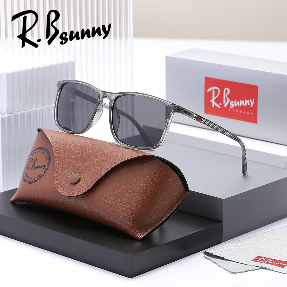 RBsunny Retro Sunglasses for Men & Women – UV400 Polarized Rectangle Glasses for Outdoor, Fishing & Driving