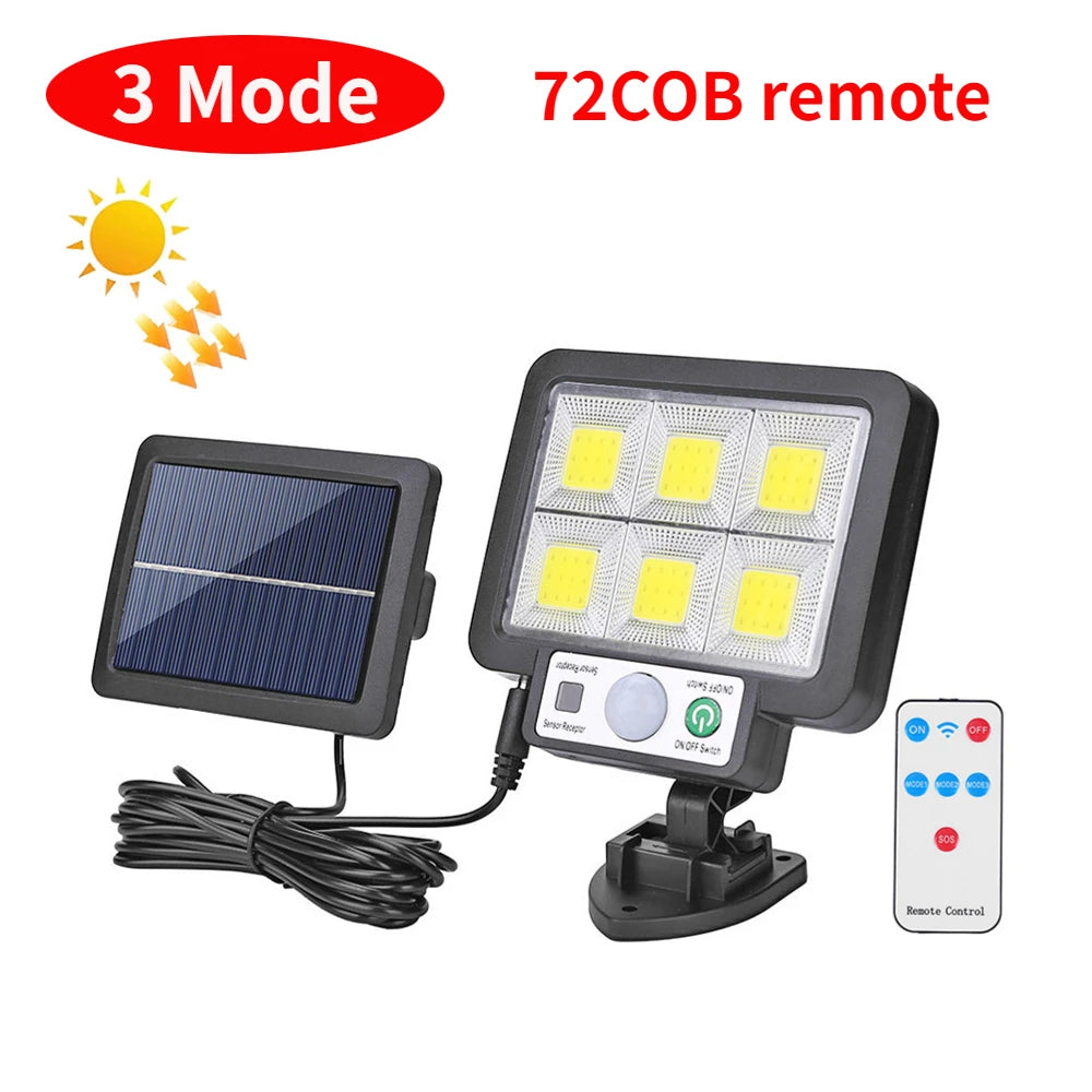 LED Solar Split Wall Lamp 3 Mode Waterproof Motion Sensor Lamp Security Outdoor Street Lighting Solar Lamp for Garden Wall Light - trendingshoping.com