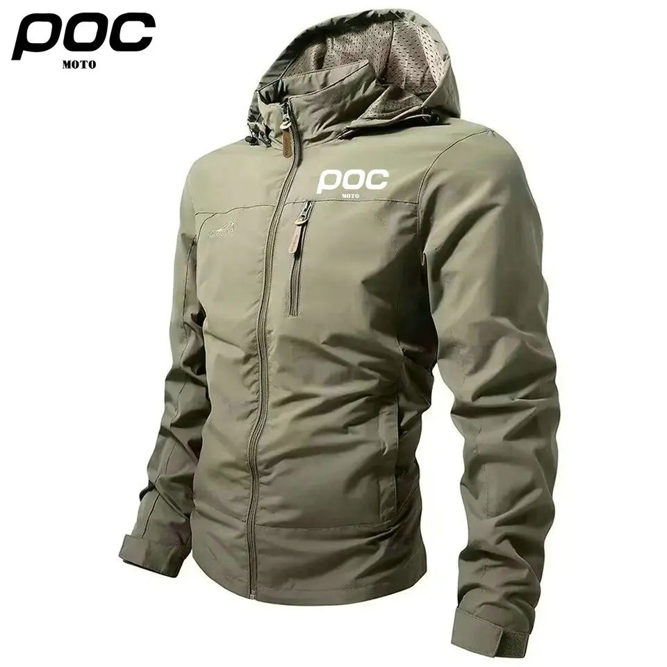 MOTO POC Cycling Rain Jacket Waterproof Impermeable Outdoor Sports Hiking Cycling Jacket for Men MTB Bicycle Clothing