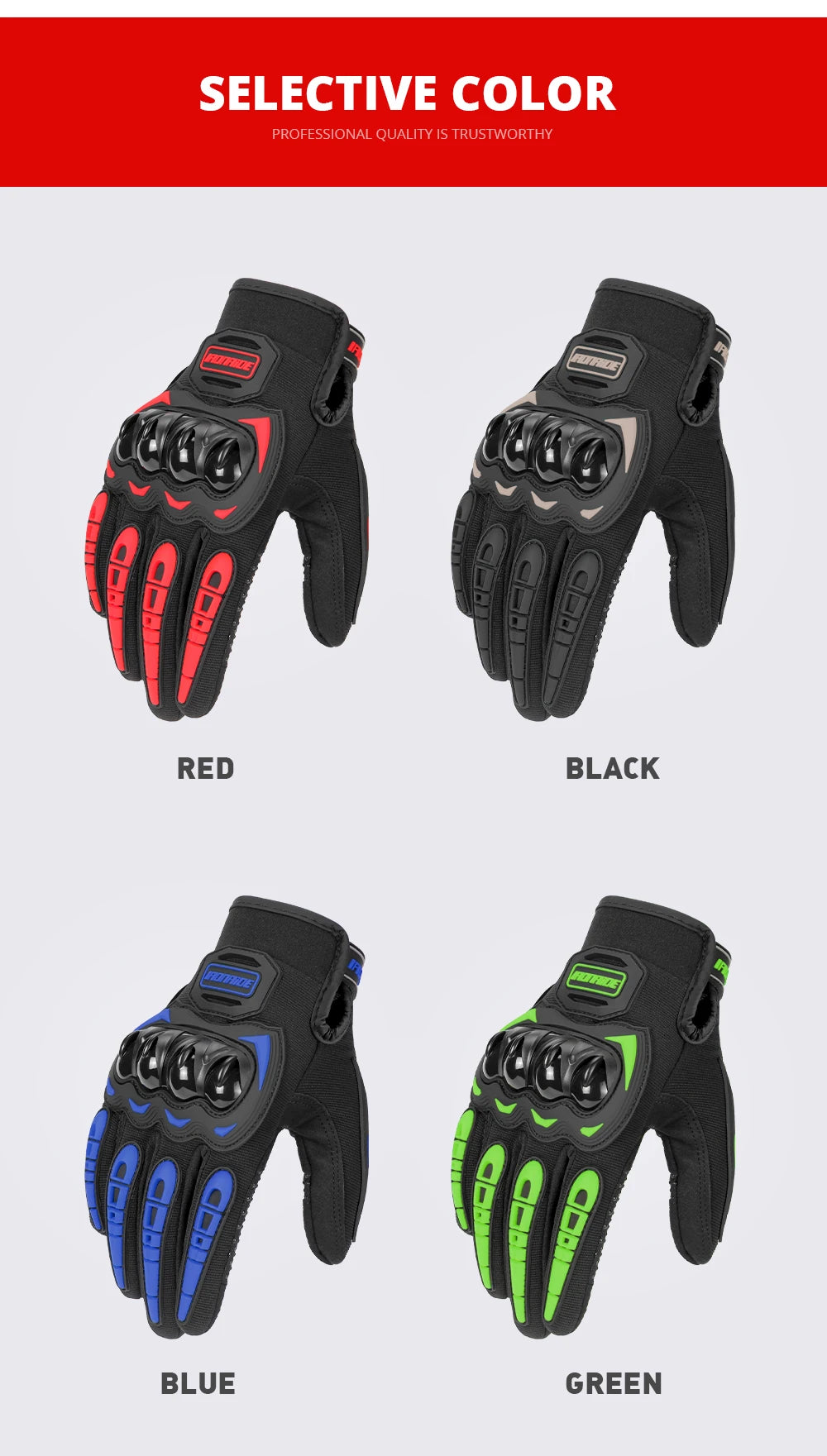 Motorcycle Riding Gloves Full Finger Touch Screen Waterproof Summer Gloves