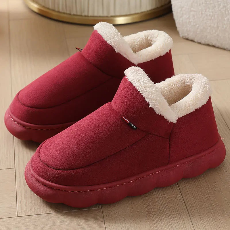 Shevalues Winter Men Shoes Fluffy Fuzzy Men Shoes Fashion Outdoor Antiskid Indoor Warm Men House Shoes Platform Fur Men Shoe New