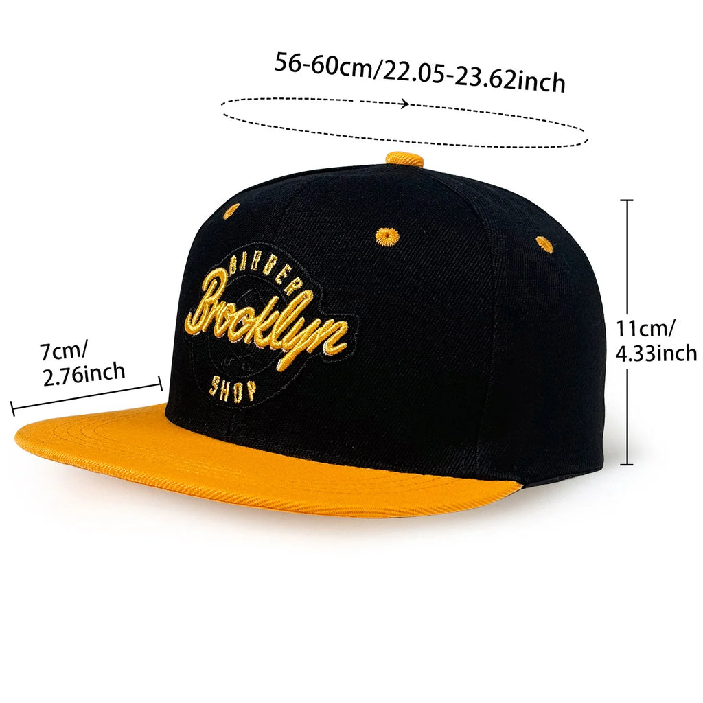 Hip Hop Letter Embroidered Baseball Cap – Adjustable Flat Brim Fashion Hat