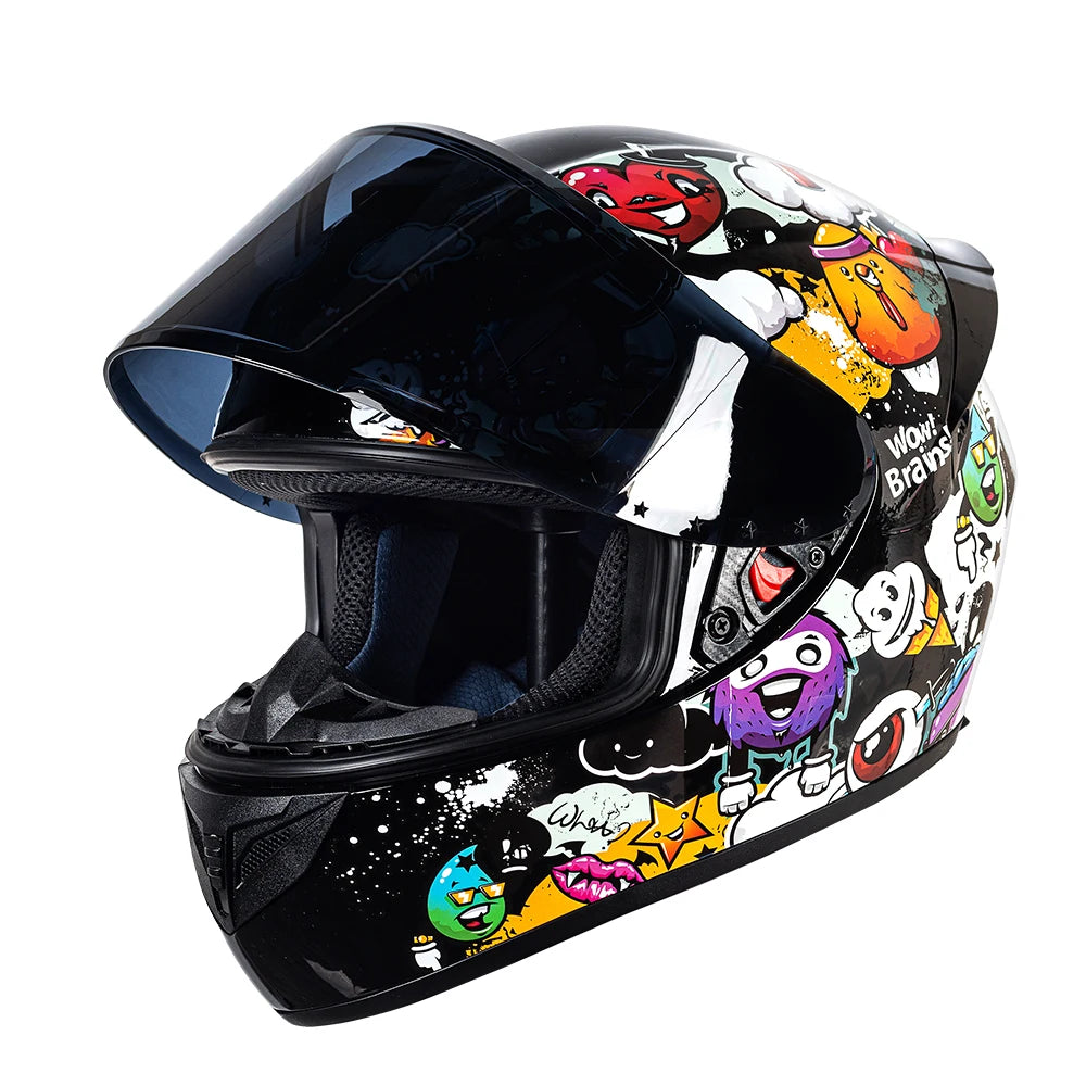 DOT Motorcycle Helmet cruise retro Motocross Full Face Helmet men and women four seasons Helmet riding Helmet Casco Capacete