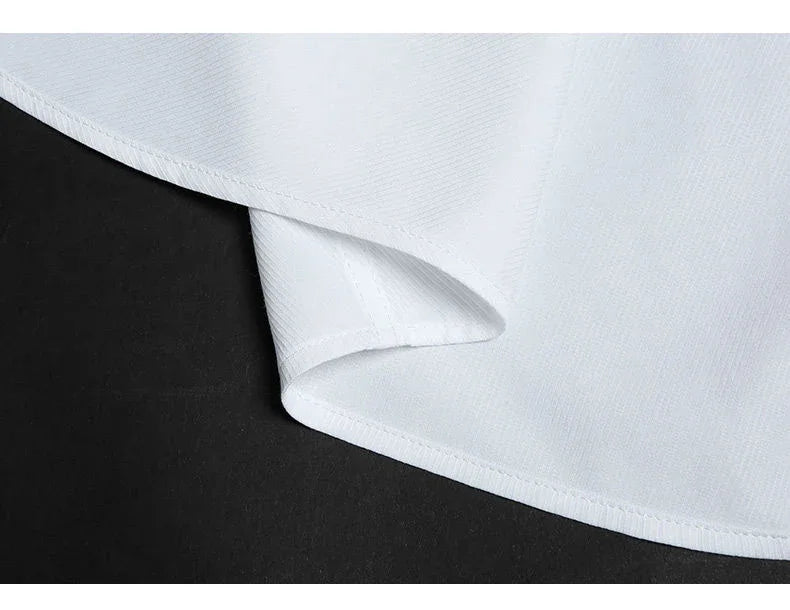 Men’s Long Sleeve Cotton Shirt Slim Fit Spring Autumn Casual Solid Color