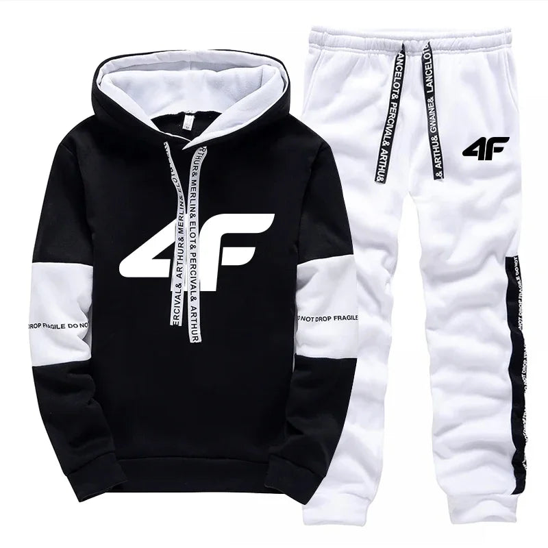 Men’s Hooded Tracksuit Sweatshirt – Long Sleeve Casual Activewear for Jogging & Daily Wear
