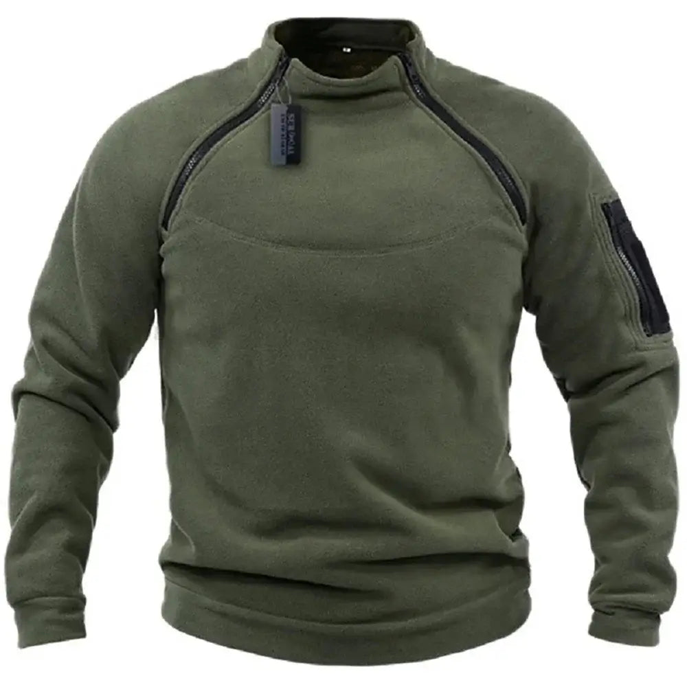 Men Military Tactical Hoodie Outdoor Windproof Pullover Long Sleeve Thermal Fleece for Hiking and Camping