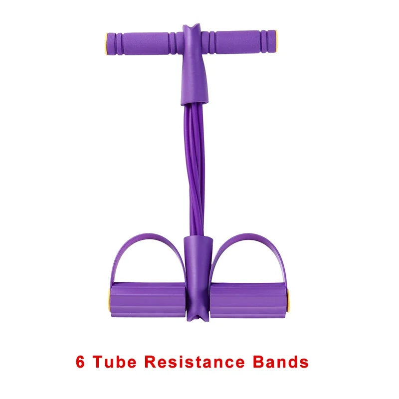 4 Level Resistance Band Tensioner Non Slip Handle Fitness Equipment for Abdominal and Yoga Training