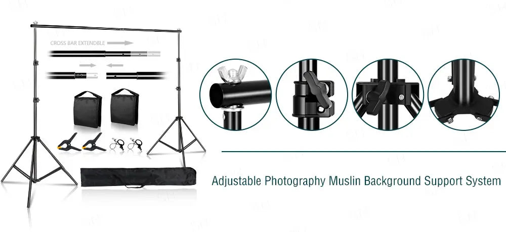 SH 2.6m*3m Suit Adjustable Backdrop Stand for Photography Wedding Photo Studio Backdrop Video Background Frame - trendingshoping.com