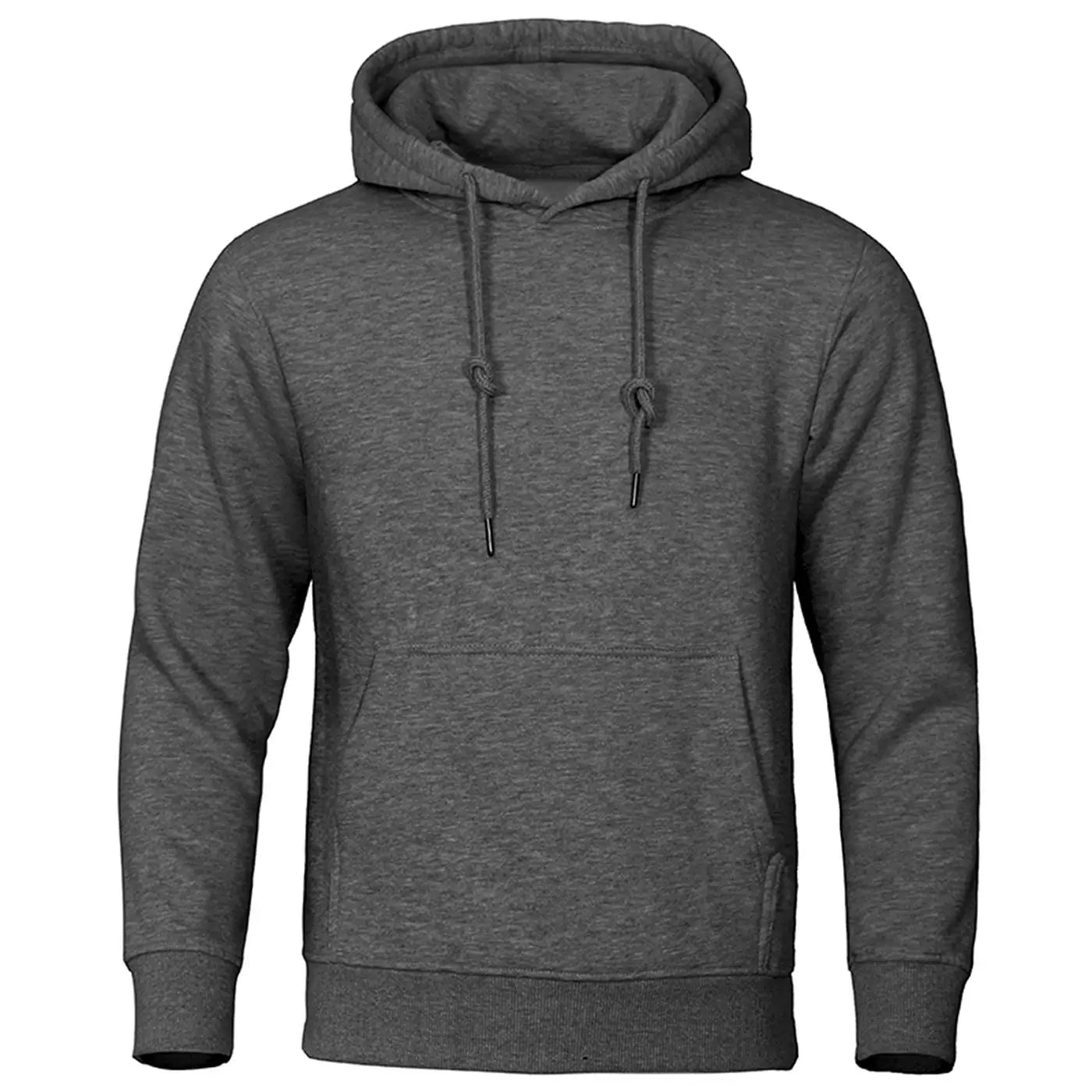 Men's Solid Oversized Fleece Hoodie – Warm Casual Hooded Sweatshirt with Pocket – Autumn/Winter Comfort Fashion Top