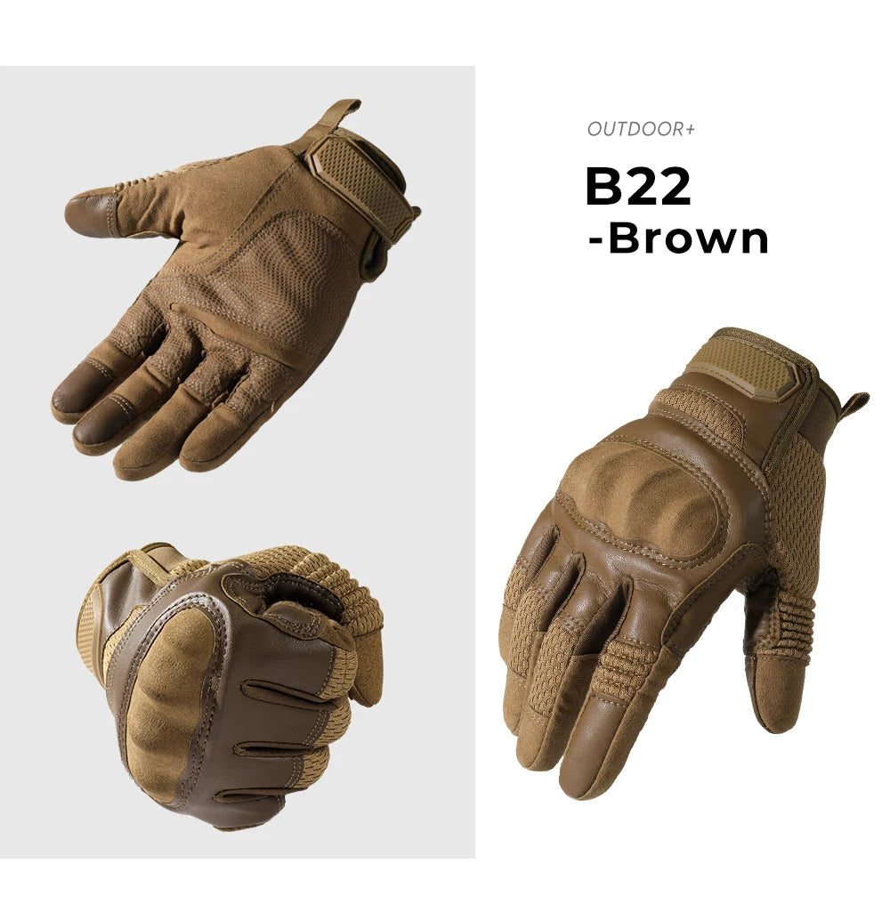 PU Leather Tactical Gloves Cycling Outdoor Touch Screen Sports Gloves