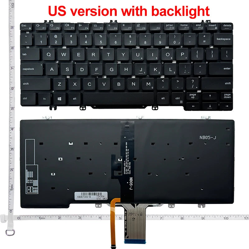 US English NEW Laptop Keyboard For Dell Latitude 3300 5200 5300 7200 3301 7290 5310 7301 7300 E7300 E5300 5300 2-in-1 P97G - trendingshoping.com