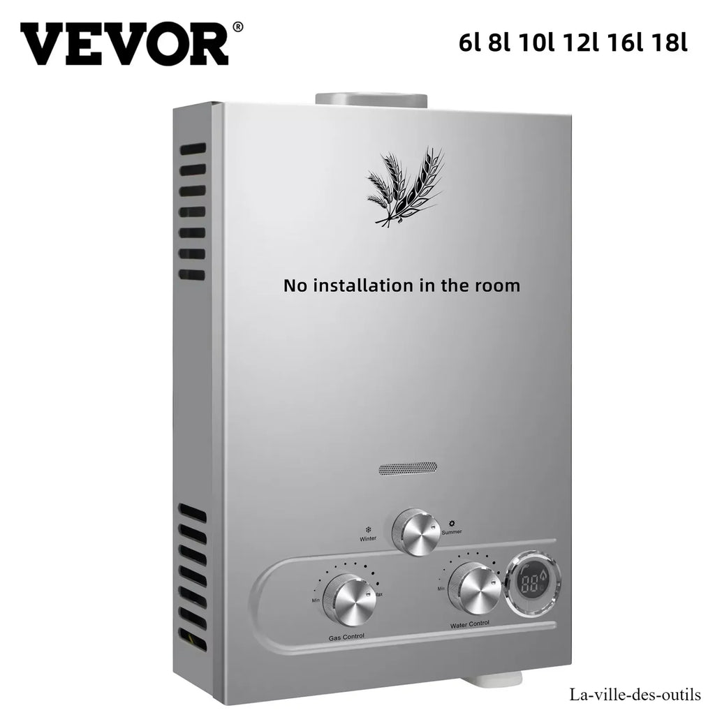 VEVOR LPG liquefied petroleum gas water heater 6L 8L 10L 12L 16L 18L liquefied petroleum gas propane butane water heater - trendingshoping.com