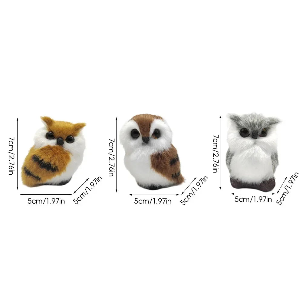 Simulation Owl Ornaments Plush Toys Cute Doll Artificial Fur Toy Christmas Tree Decor Pendant Christmas Gift For Kids Home Decor - trendingshoping.com
