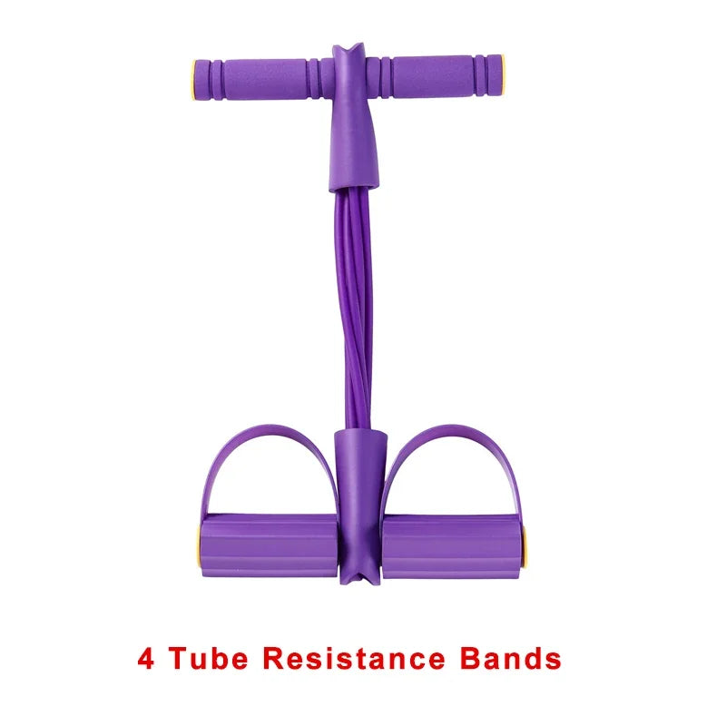 4 Level Resistance Band Tensioner Non Slip Handle Fitness Equipment for Abdominal and Yoga Training