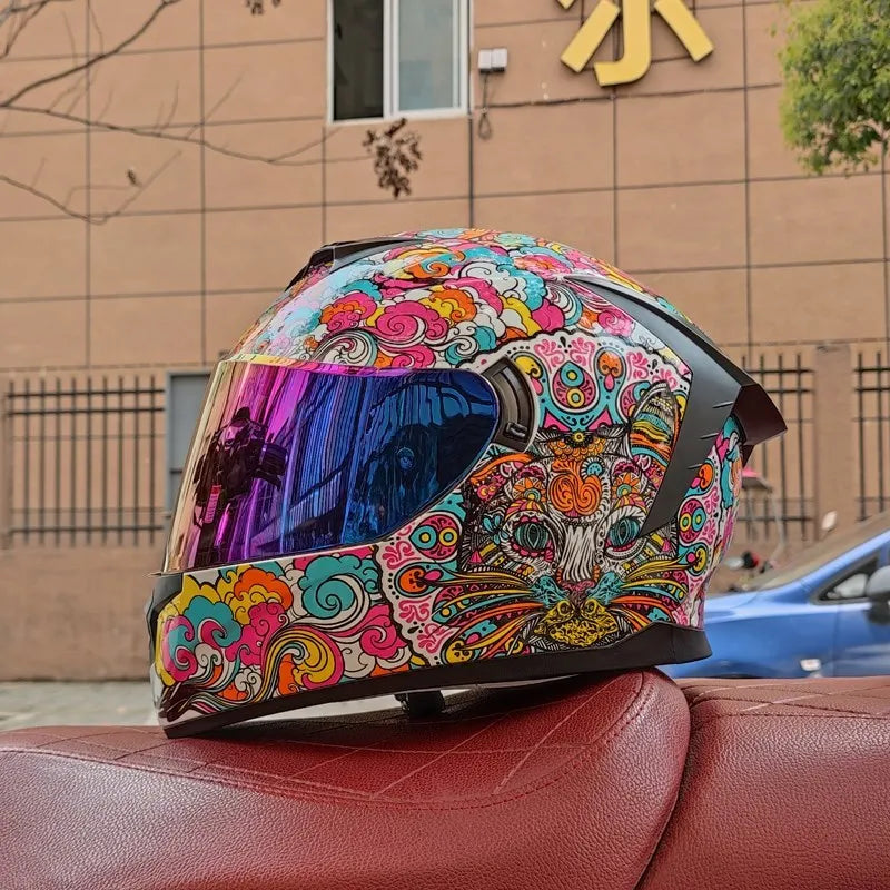 Motorcycle Scooter Full Face Helmet Modular Riding Safety Helmet