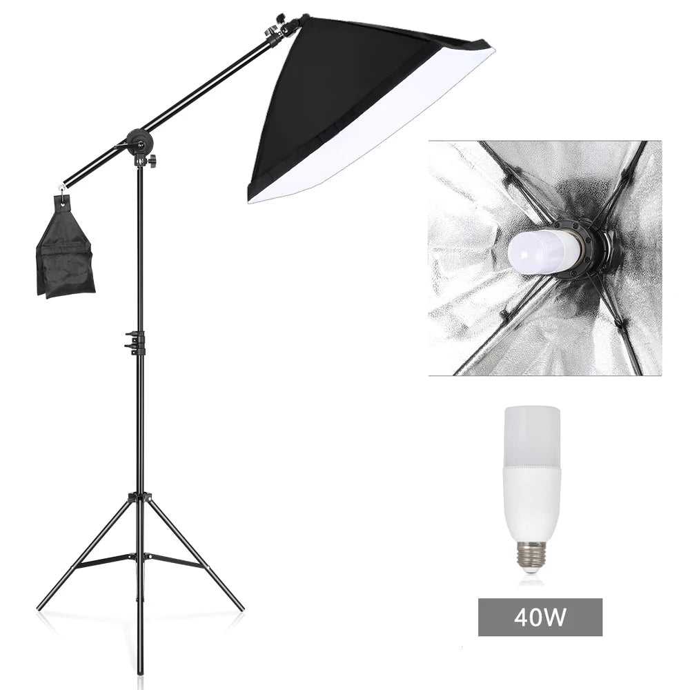Photography Softbox Lighting Kits 50x70CM Professional Continuous Light System Soft Box For Photo Studio Equipment - trendingshoping.com