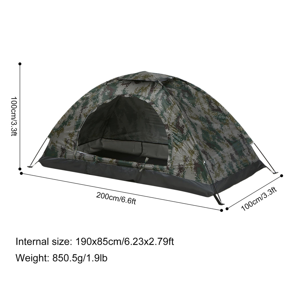 Tomshoo Ultralight Camping Tent For 1 To 2 Person Single Layer Portable Hiking Tent With Anti UV UPF 30 For Outdoor Beach Fishing
