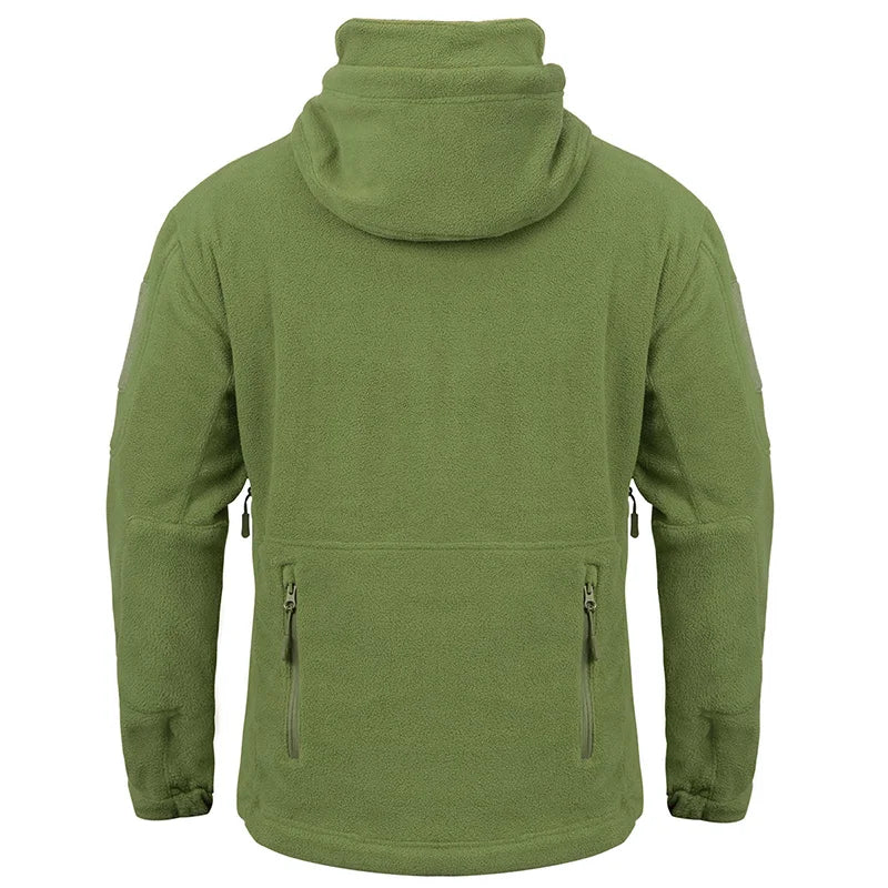 Men’s Tactical Fleece Jacket – Warm Winter Hoodie for Outdoor Hiking and Sports