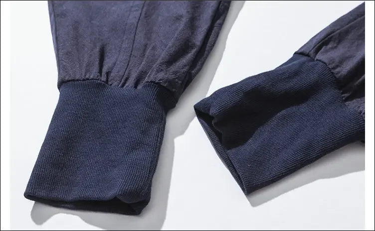 Men’s Cotton Linen Harem Pants - Baggy Drop-Crotch Streetwear Joggers