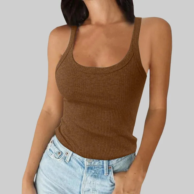 Hot Versatile Sexy Round Neck Solid Top T-Shirt Women Inner Outer Wear Spandex Blend American Retro Style