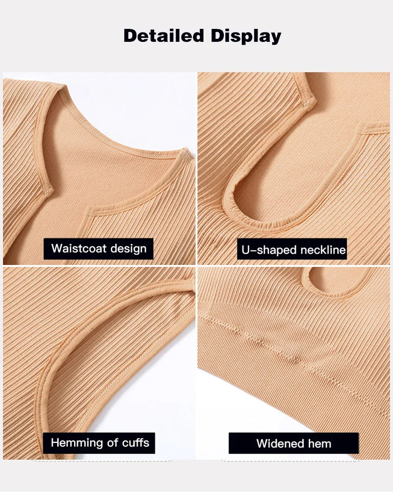 Women’s 2-Piece Seamless Yoga Set - High-Waist Leggings & Sports Bra Workout Suit