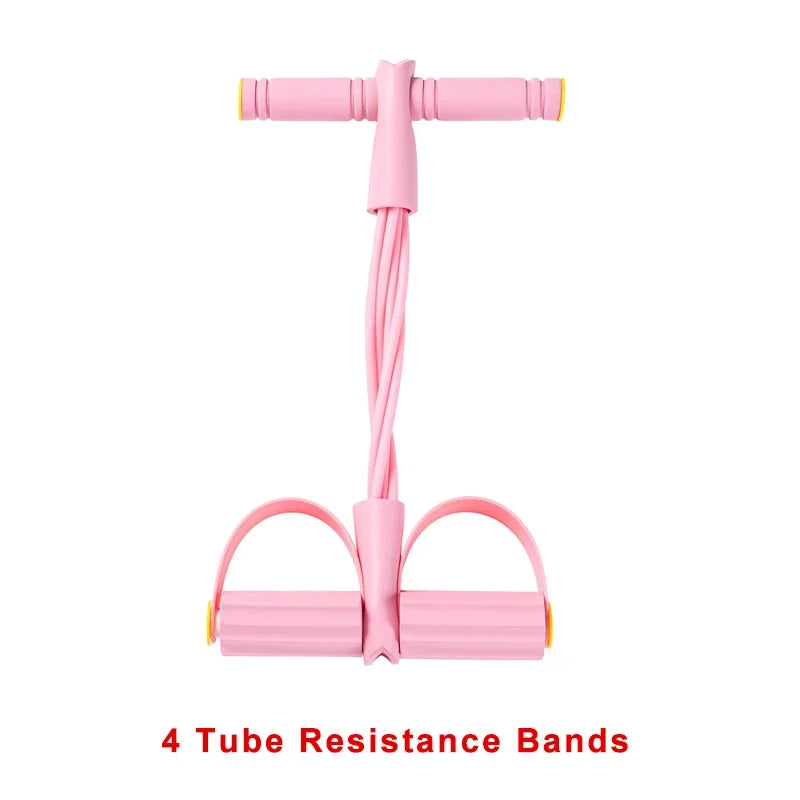 4 Level Resistance Band Tensioner Non Slip Handle Fitness Equipment for Abdominal and Yoga Training
