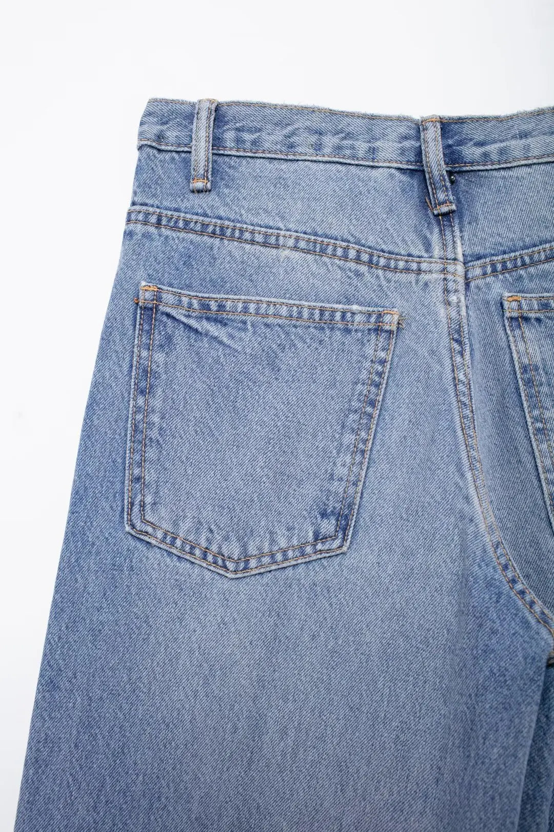 Jeans For Woman New Fashion Asymmetric Design High Waist Wide Leg Trousers Casual Women's Straight Leg Jeans - trendingshoping.com