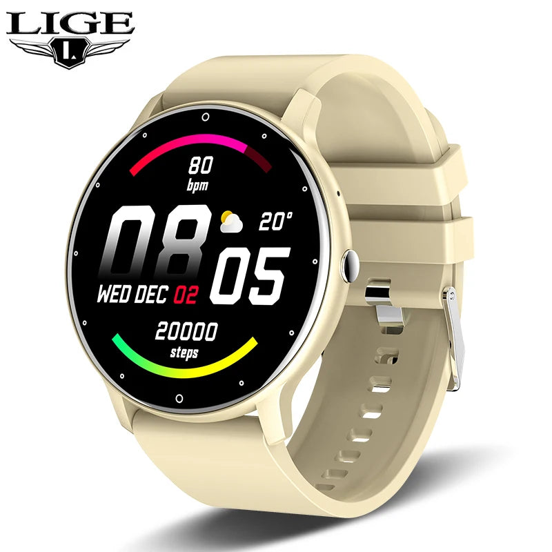 LIGE Smart Watch for Women & Men – Full Touch Screen, Bluetooth 5.2 Call, Waterproof Sports Fitness Tracker IP67 ZL02