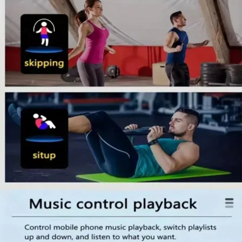 Multifunction Smart Watch for Men Women Kids – Message Reminder, Music Control, Sport Step & Calorie Tracker, D13/116Plus