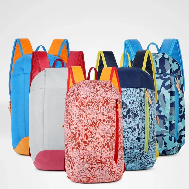 Outdoor Sports Lightweight Waterproof Backpack Travel Hiking Bag with Zipper Adjustable Belt Camping Knapsack for Men Women and Children