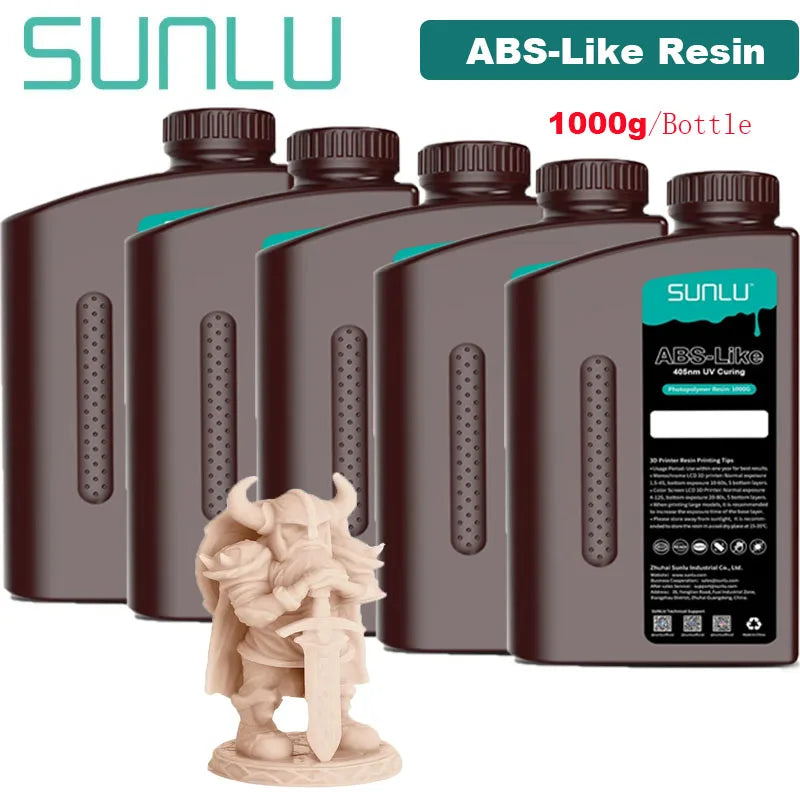SUNLU ABS-Like 3D Printer Resin – 405nm Rapid UV-Curing, Water Washable, 1000g Bottle