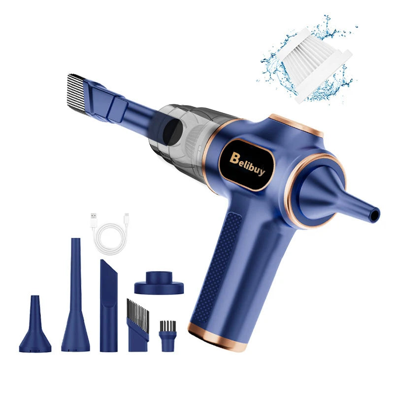 BELIBUY Portable Car Vacuum Cleaner Multifunctional Household Cleaning Machine High-Power Office Strong Carpet Cleaner Machine - trendingshoping.com