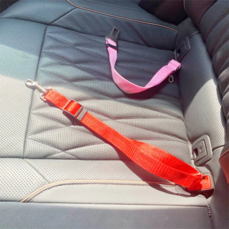 Adjustable Dog Cat Car Safety Belt Harness Leash