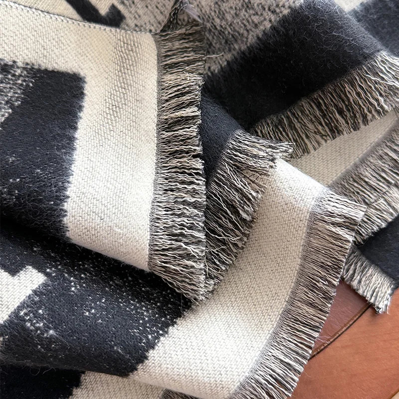 2025 New Women Fashion Brand Letter Scarf Luxury Autumn Winter Warm Shawls Print Scarve Pashmina Mujer Femme Foulard Bufanda