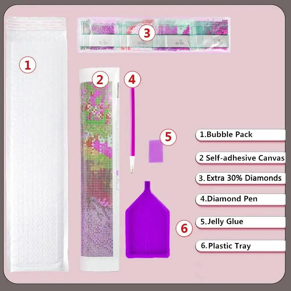 Huacan 2025 New Series Diamond Painting Flower Full Square Round Diamond Mosaic Rose Handmade Gift Giving