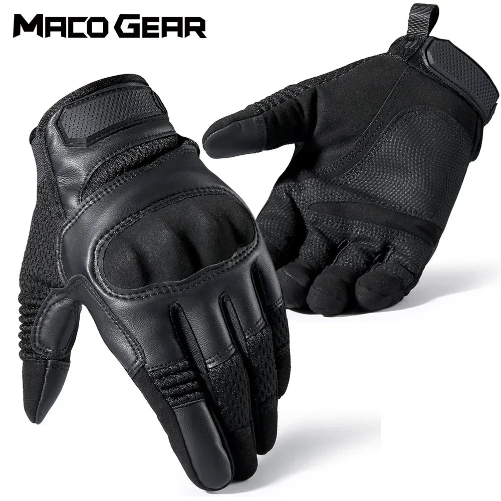 PU Leather Tactical Gloves Cycling Outdoor Touch Screen Sports Gloves