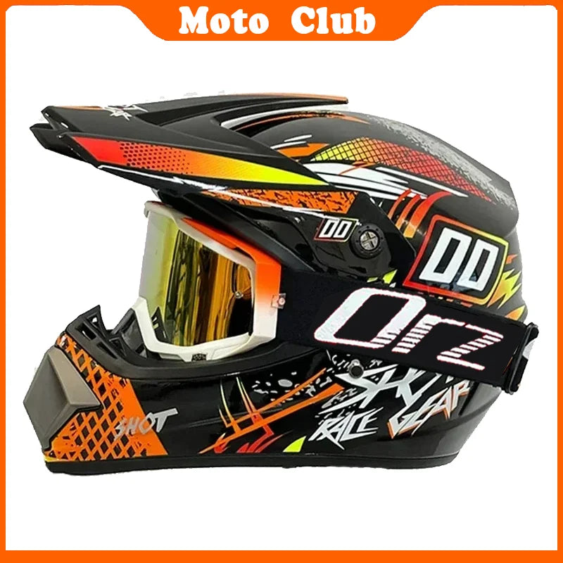Kids Motocross Motorcycle Helmet Off Road Protective Helmet with Goggles