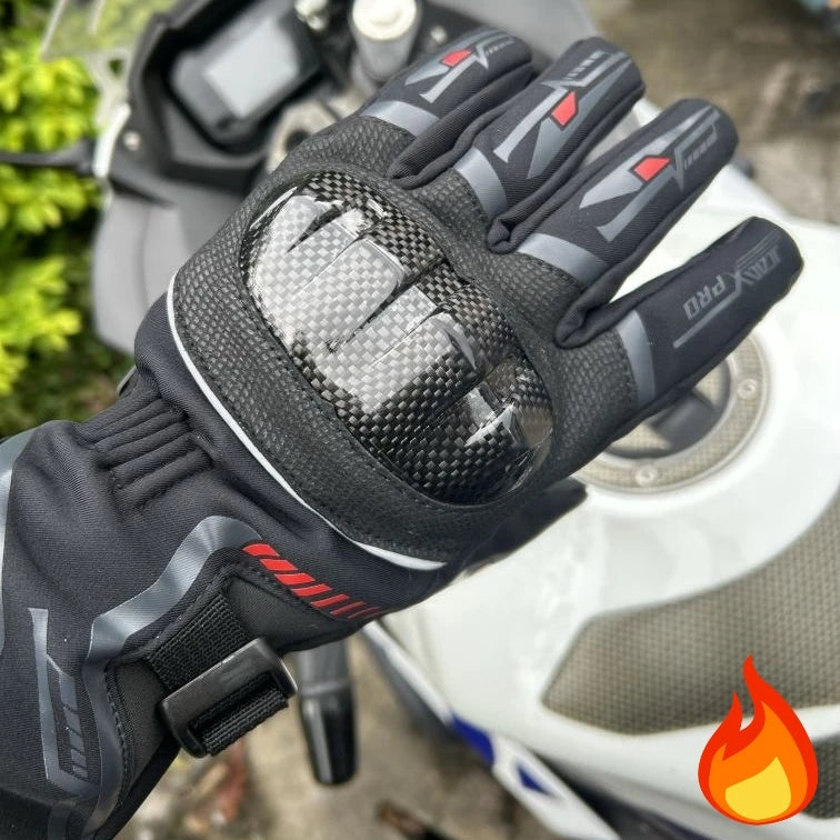 Warm Winter Riding Gloves Waterproof Thickened Insulation & Hard Knuckle Protection | Motorcycle & Bike Gloves (Great Present)