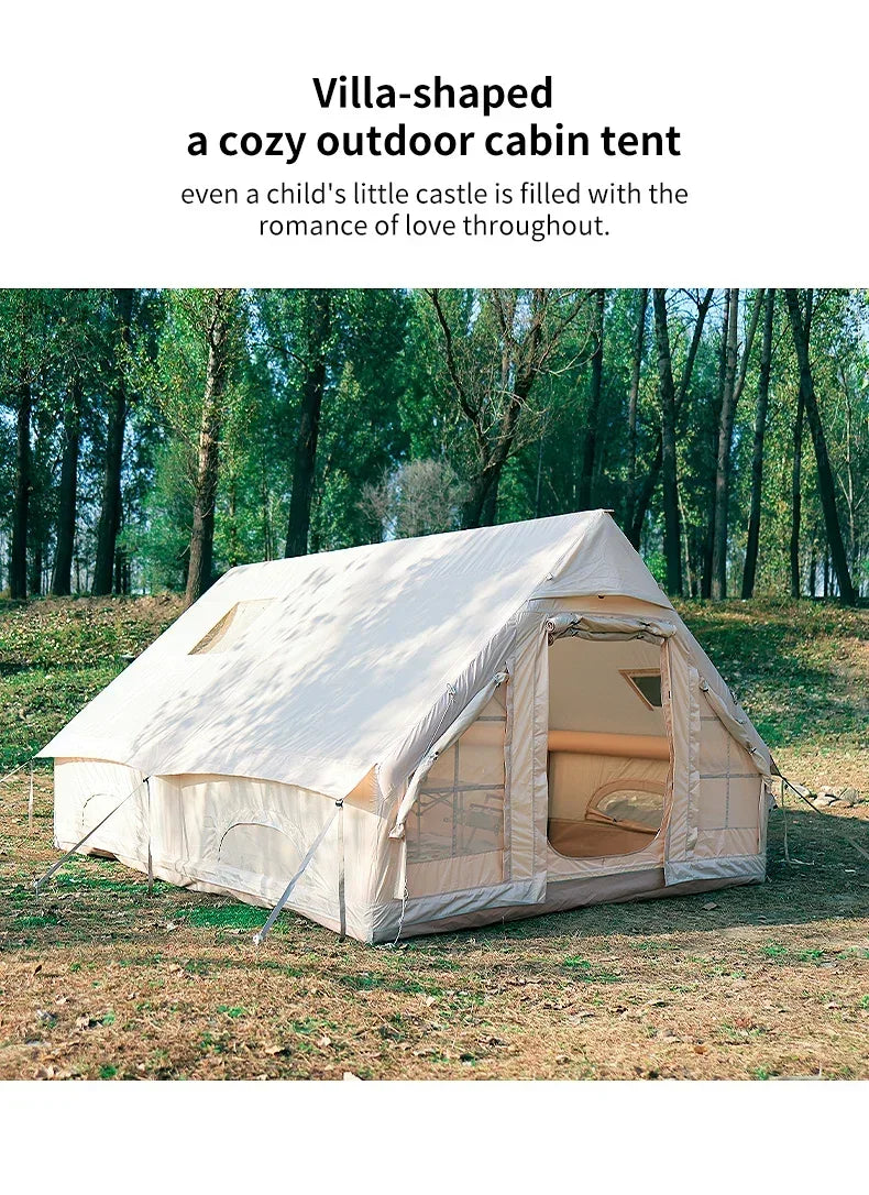 Outdoor Camping Complete Set Large Inflatable Tent New Material Equipment With Sun Protection Overnight Shelter